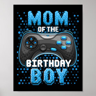 Poster Mãe Do Menino De Aniversário Correspondendo Vídeo