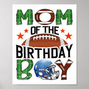 Poster Mãe Do Menino De Aniversário Dia De Jogo Fã De Fut