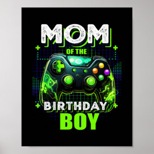 Poster Mãe Do Menino De Aniversário Jogo De Vídeo Combina