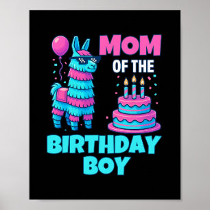 Poster Mãe Do Menino De Aniversário Llama Pinata Festa Fa