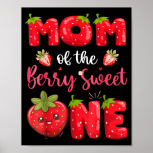 Poster Mãe do Morango Berry Sweet One Morango 1º Aniversá