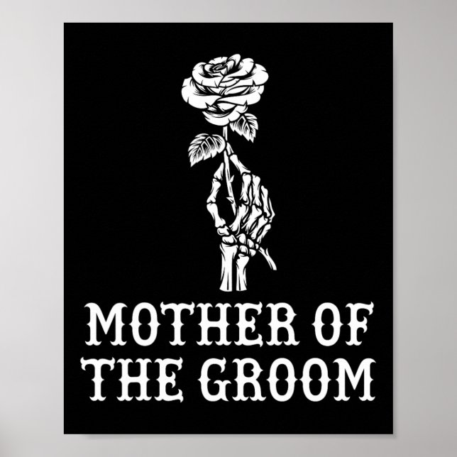 Poster Mãe Do Noivo Esqueleto Gótico Casamento De Bachare (Frente)