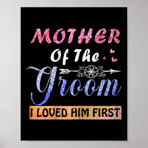 Poster Mãe Do Noivo Eu O Amo Na Primeira Dia de as mães
