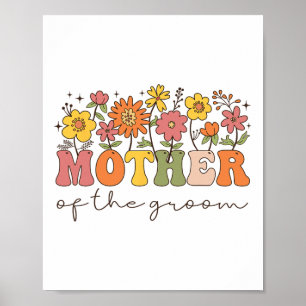 Poster Mãe do Noivo Floral de Flores Silvestres Par
