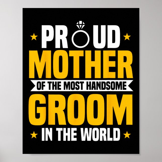 Poster Mãe do noivo mais bonito da mãe do casamento (Frente)
