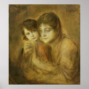 Póster Mãe e criança, 1893