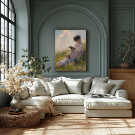 Poster Mãe e Criança no Sombrio - Impressionista