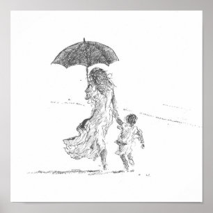 Póster Mãe e criança Sri Lanka