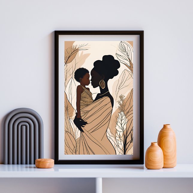 Poster Mãe e Filha Afro  (Criador carregado)