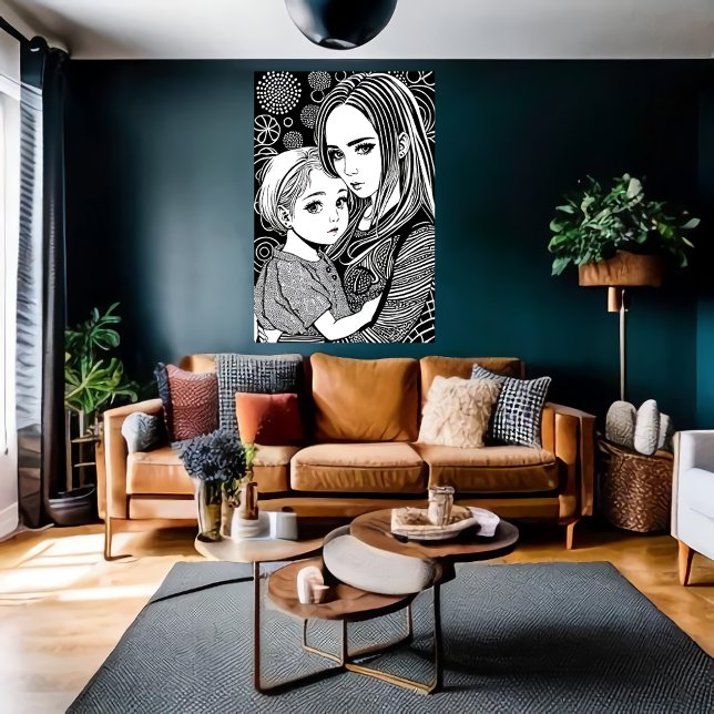 Poster Mãe e filha | Arte AI (Criador carregado)