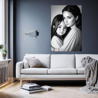 Poster Mãe e filha da família do retrato | Arte AI
