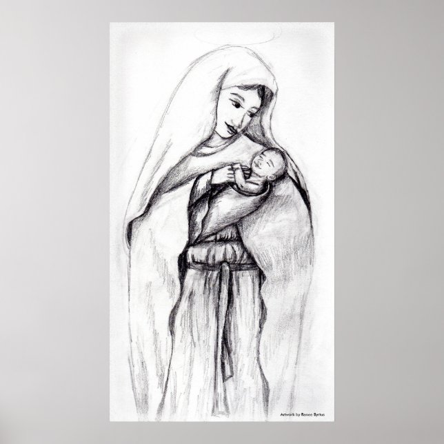Póster Mãe e Filho Abençoados (Frente)