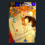 Póster Mãe e Filho de Gustav Klimt Art Nouveau<br><div class="desc">Mãe e Criança - Detalhe de The Three Ages of Woman,  uma pintura popular do simbolista austríaco & art nouveau artista Gustav Klimt,  de 1905. Impressões poster de arte.</div>