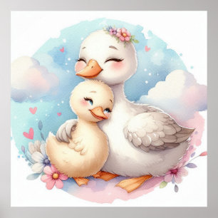 Poster Mãe e ganso bebê
