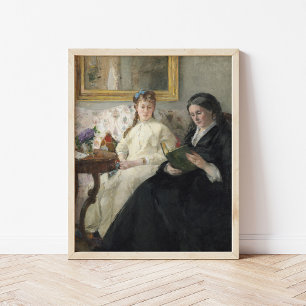Poster Mãe e Irmã do Artista   Berthe Morisot