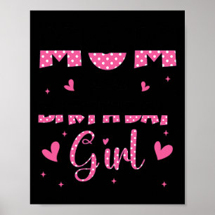 Poster Mãe E Pai Da Família Birthday Girl Correspondendo 