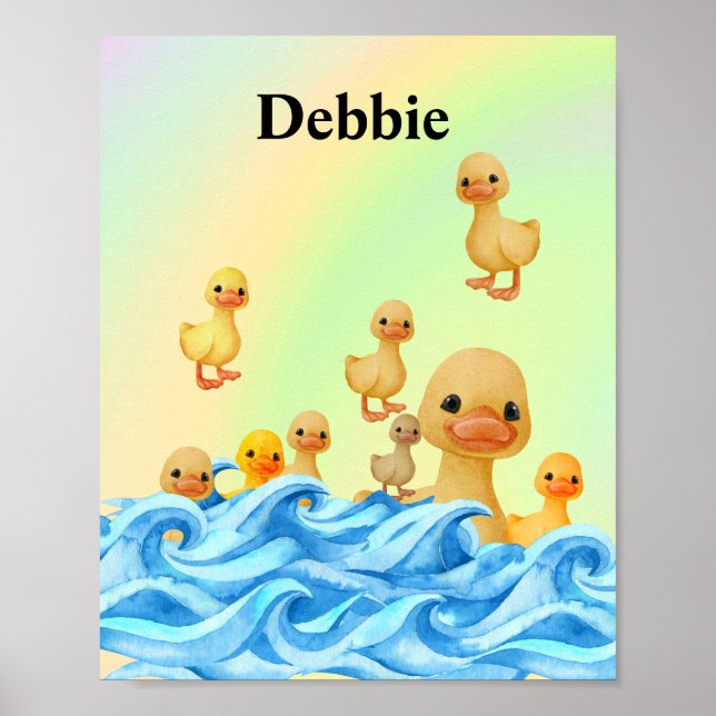 Poster Mãe e pato bebê (Frente)