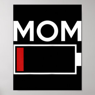 Poster Mãe Energia com Bateria Baixa