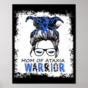 Poster mãe engraçada do guerreiro ataxia, design ataxia a