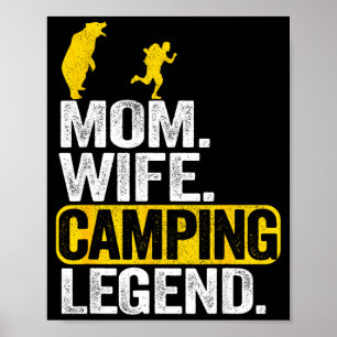Poster Mãe esposa lenda de acampamento rv camper outdoor