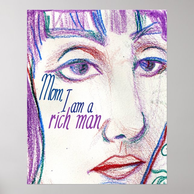 Poster Mãe, eu sou um homem rico (Frente)