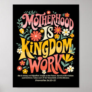 Poster Mãe Floral Religião De Fé Mãe A Mãe É Kin