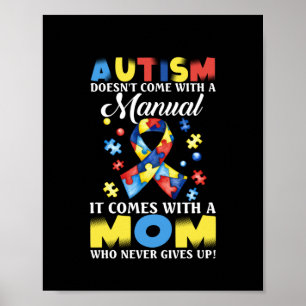Poster Mãe Forte Que Nunca Desiste Da Consciência Do Au