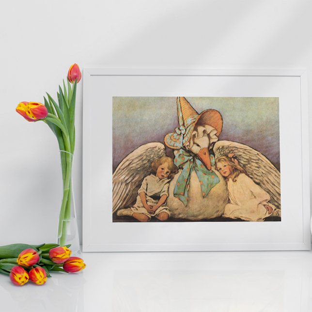 Póster Mãe Gansa Vintage Crianças Jessie Willcox Smith (Criador carregado)