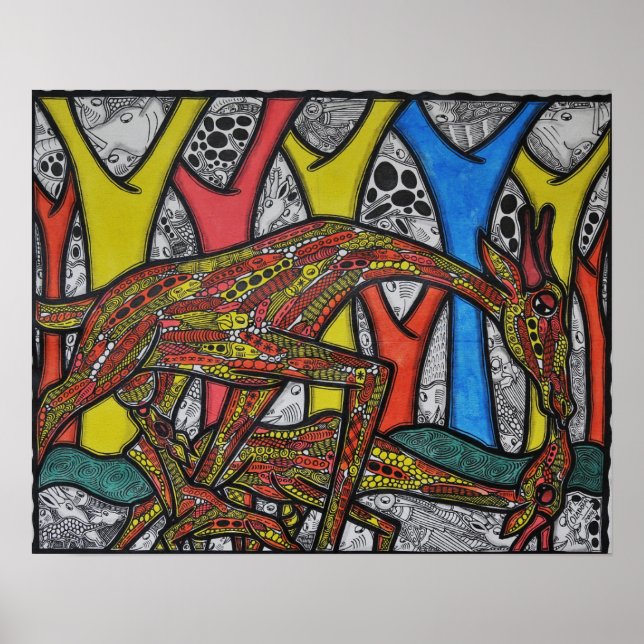 Poster Mãe Giraffe (Frente)