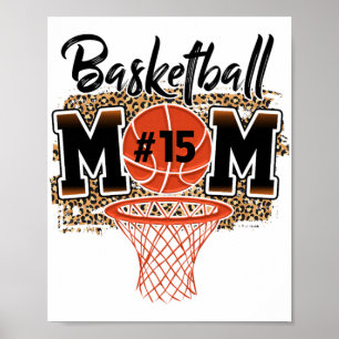 Poster Mãe Jogador Personalizado Número 15 Esporte Dia de
