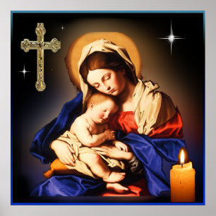 Poster Mãe Mary e Amor Jesus