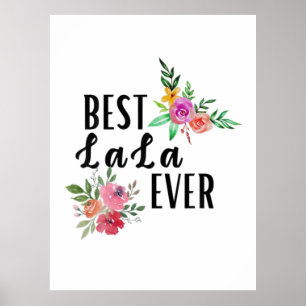 Poster Mãe Melhor Lala Nunca Aniversário