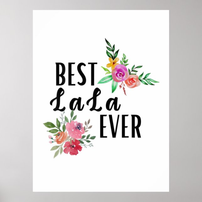 Poster Mãe Melhor Lala Nunca Aniversário (Frente)