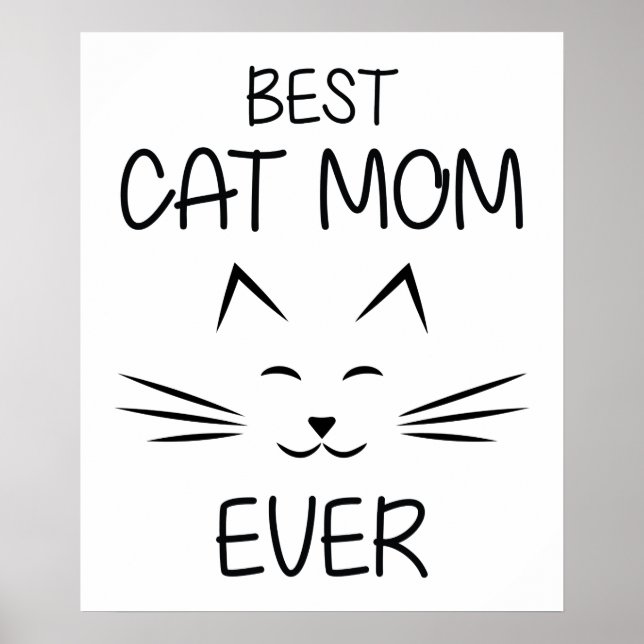 Poster Mãe - Melhor Mãe de Gato de todos os tempos (Frente)
