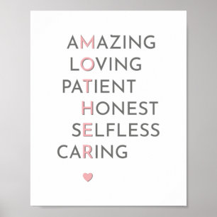 Poster Mãe Moderna Dia de as mães de Palavra Cruzada Mãe