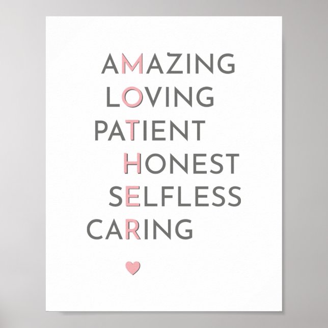 Poster Mãe Moderna Dia de as mães de Palavra Cruzada Mãe  (Frente)