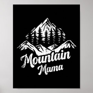 Poster Mãe Montanha Camping Caminhada Mãe Aventura Mães