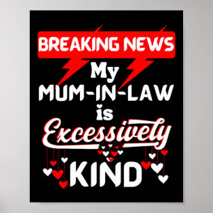 Poster Mãe Na Lei Xmas Aniversário Filho Filha Da Mãe Na