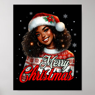 Poster Mãe negra africana de Natal afro-americana