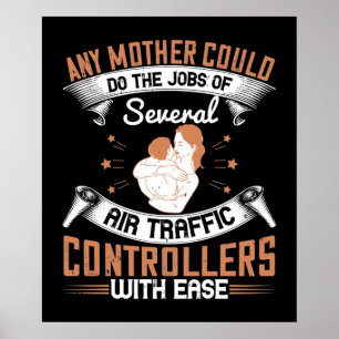 Poster Mãe - Ocupada como Controladores de Tráfego Aéreo