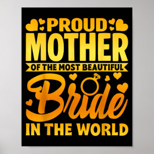 Poster Mãe orgulhosa da noiva amor materno casamento