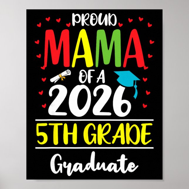 Poster Mãe Orgulhosa Engraçada De Um Graduado Da Turma De (Frente)