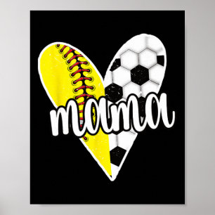 Poster Mãe Orgulhosa Jogadora de Futebol Softll Ll Mamãe 