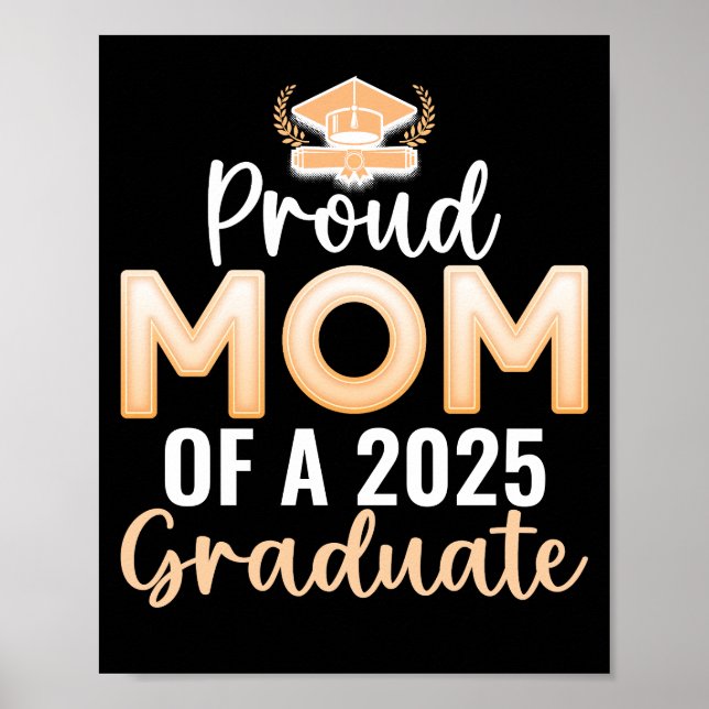 Poster Mãe Orgulhosa Personalizada De Um Formando 2025 (Frente)