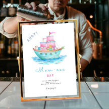 Mãe-osa Ahoy É um Chá de fraldas de neném