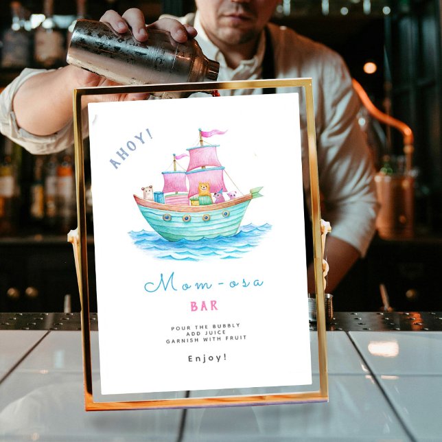 Poster Mãe-osa Ahoy É um Chá de fraldas de neném (Criador carregado)