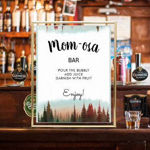 Poster Mãe-osa Aventura Espera Chá de fraldas da Floresta