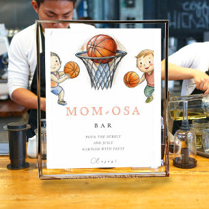 Poster Mãe-Osa Nosso Pequeno Chá de fraldas De Basquete