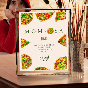 Poster Mãe-osa Oh Pizza Tomates Olivia Chá de fraldas