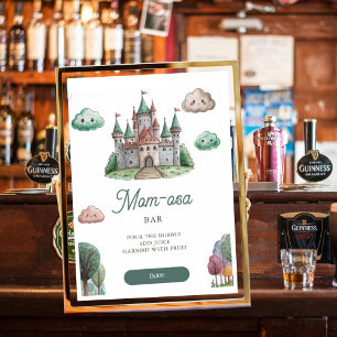 Poster Mãe-osa Uma Vez Em Um Chá de fraldas Verde Do Cast